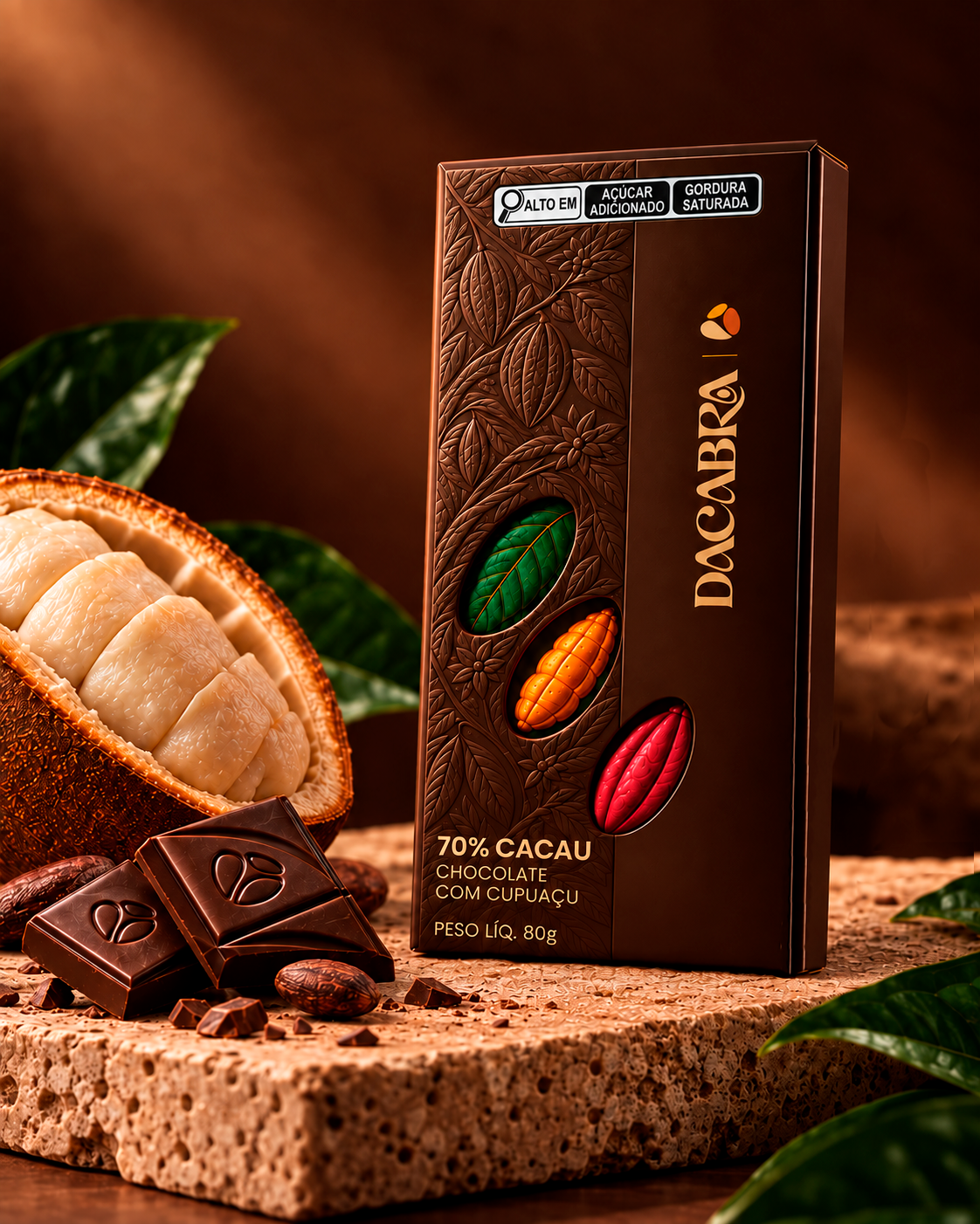 Chocolate con 70 % de Cacao y Cupuaçu